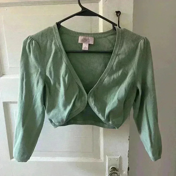 Loft mint green mini cardigan size small - Picture 1 of 7